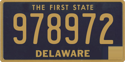 DE license plate 978972