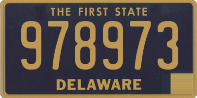 DE license plate 978973