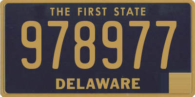 DE license plate 978977