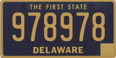 DE license plate 978978