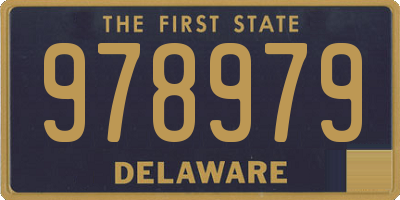 DE license plate 978979