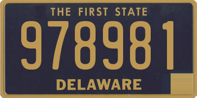 DE license plate 978981