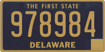 DE license plate 978984