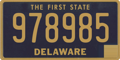 DE license plate 978985