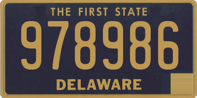 DE license plate 978986