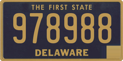 DE license plate 978988