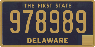 DE license plate 978989