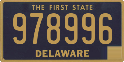 DE license plate 978996