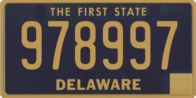 DE license plate 978997