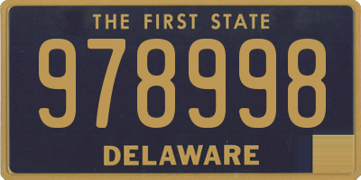 DE license plate 978998