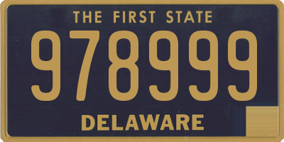 DE license plate 978999