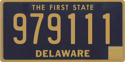DE license plate 979111
