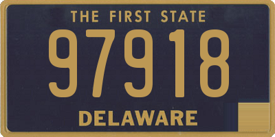 DE license plate 97918