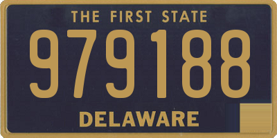 DE license plate 979188