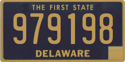 DE license plate 979198