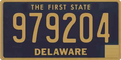 DE license plate 979204