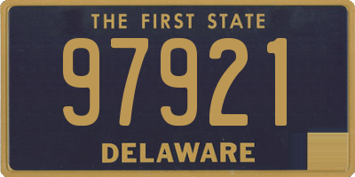 DE license plate 97921