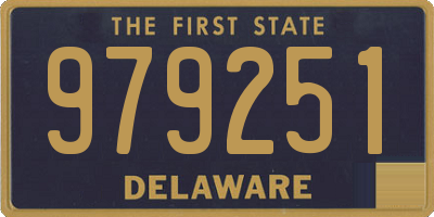 DE license plate 979251