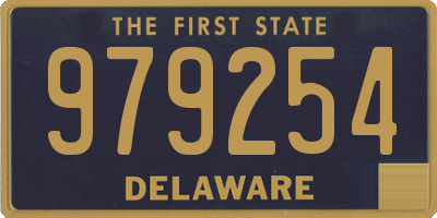 DE license plate 979254