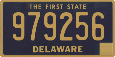 DE license plate 979256