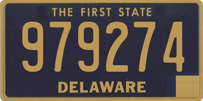 DE license plate 979274