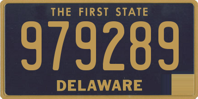 DE license plate 979289