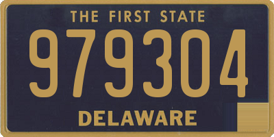 DE license plate 979304