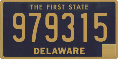 DE license plate 979315