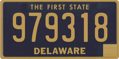 DE license plate 979318