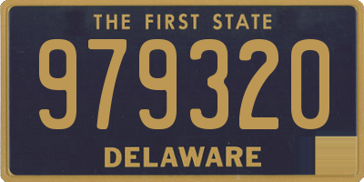 DE license plate 979320