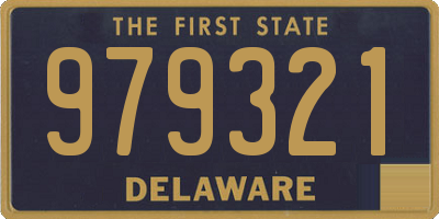 DE license plate 979321