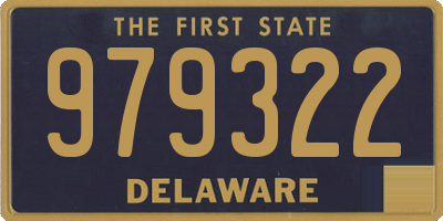 DE license plate 979322