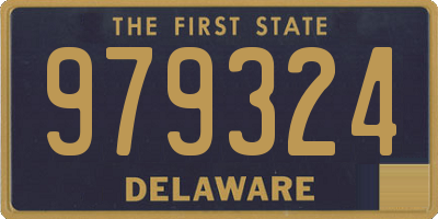 DE license plate 979324