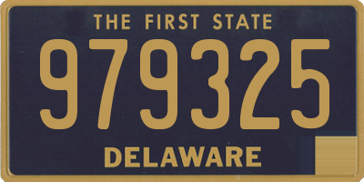 DE license plate 979325