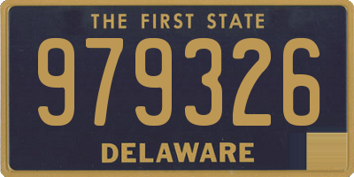 DE license plate 979326