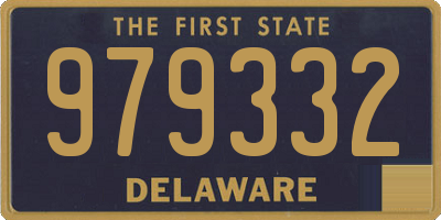 DE license plate 979332