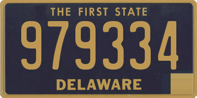 DE license plate 979334