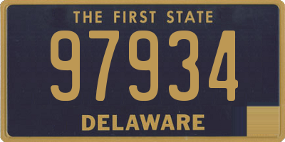 DE license plate 97934