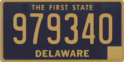 DE license plate 979340