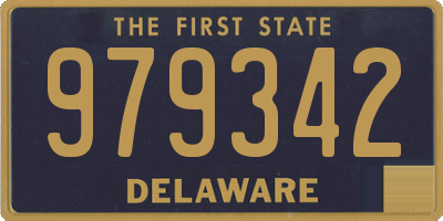 DE license plate 979342