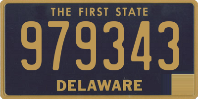 DE license plate 979343