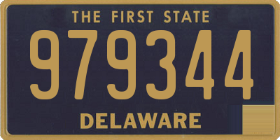 DE license plate 979344