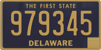 DE license plate 979345