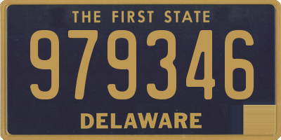 DE license plate 979346