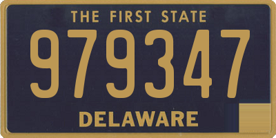 DE license plate 979347