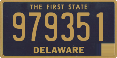 DE license plate 979351