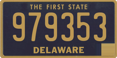 DE license plate 979353