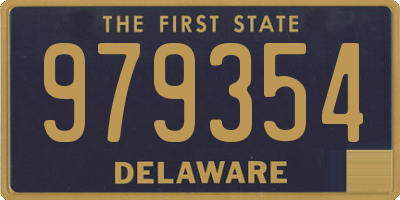 DE license plate 979354