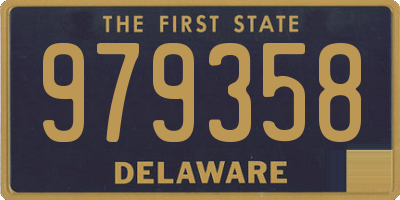 DE license plate 979358