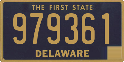 DE license plate 979361